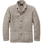 Men jacket linen Taupe