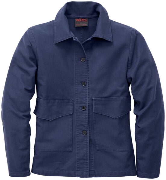 Katoenen damesjas Donkerblauw