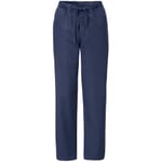 Pantalon en coton pour femme Bleu foncé