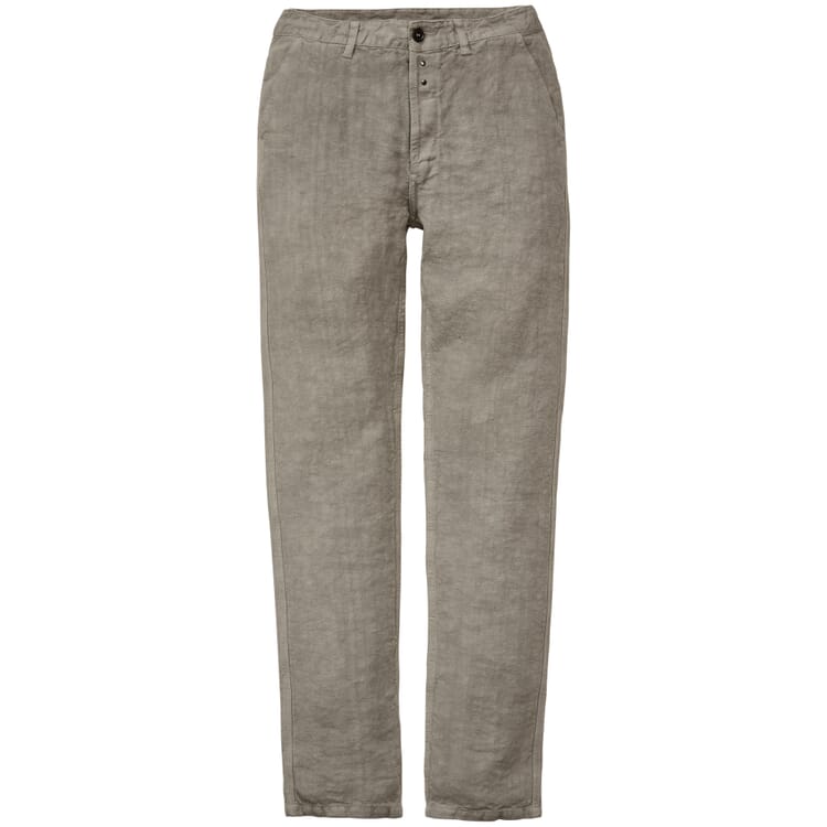 Men's Trousers Made of Linen, Taupe