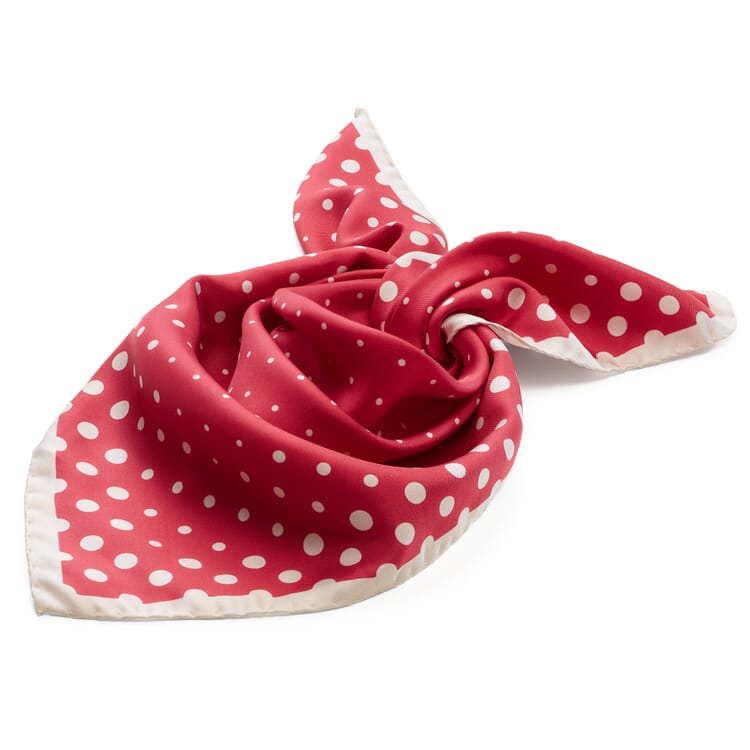 Damen-Nickituch Seide, Rot-Creme