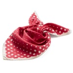 Ladies knitted scarf silk Red Cream