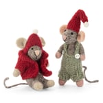 Mice dolls felt set of 2