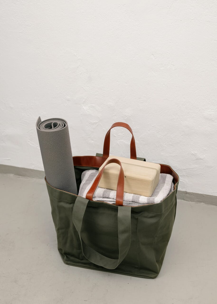 Market shopper XXL, Olive cognac | Manufactum 