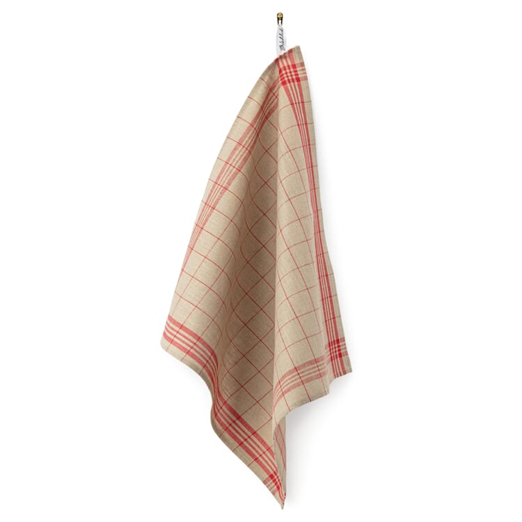 Paño de cocina de lino Mühlviertel, Rojo