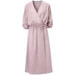 Robe portefeuille femme en mousseline Rose