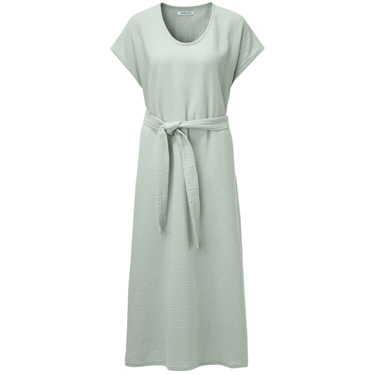 Dames jurk mousseline, Groen-grijs