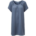 Tunikakjole til damer i musselin Denim blå