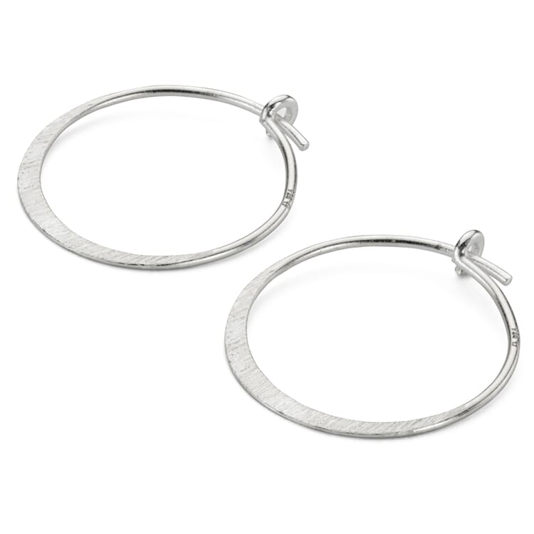 Creole-flad i satin, sølv