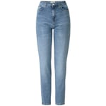 Damenjeans Tapered Stretch Mittelblau