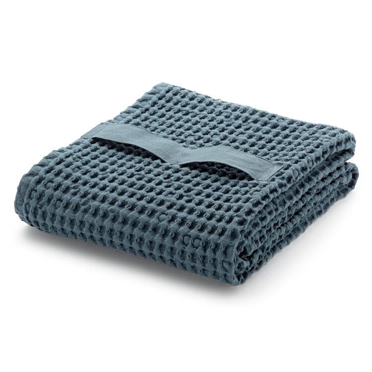 Towel waffle piqué, Light blue