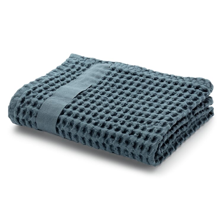 Towel waffle piqué, Light blue