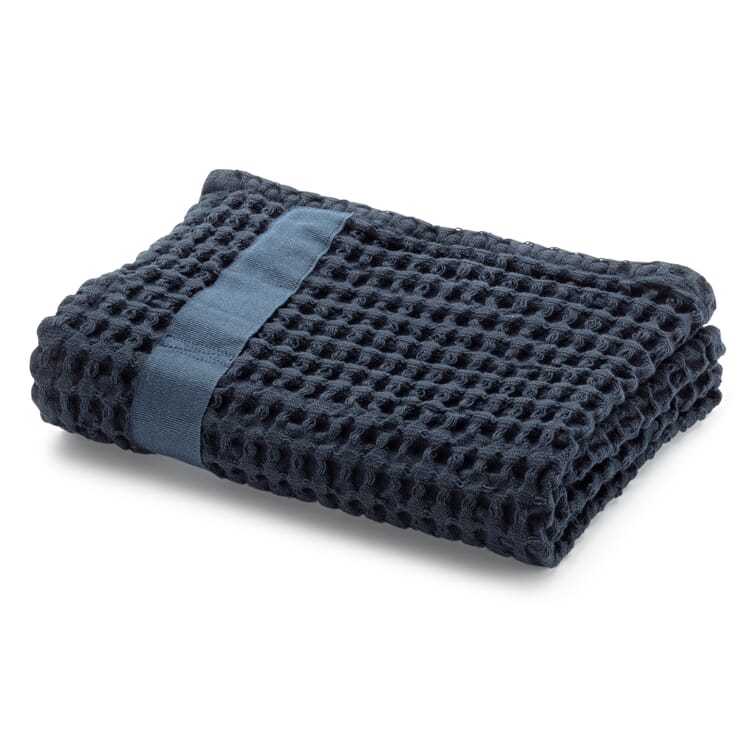 Towel waffle piqué, Dark blue