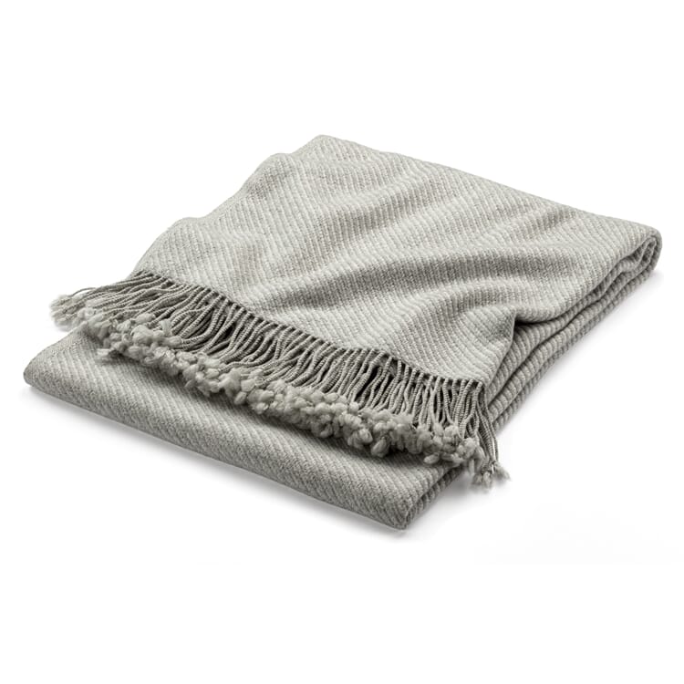 New wool blanket Nepal, Light gray