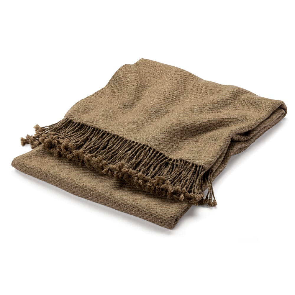 New wool blanket Nepal, Light brown Manufactum