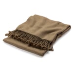 Pure new wool blanket Nepal Light brown