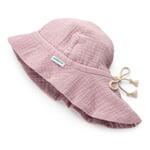 Chapeau de soleil en mousseline pour enfants Rosé