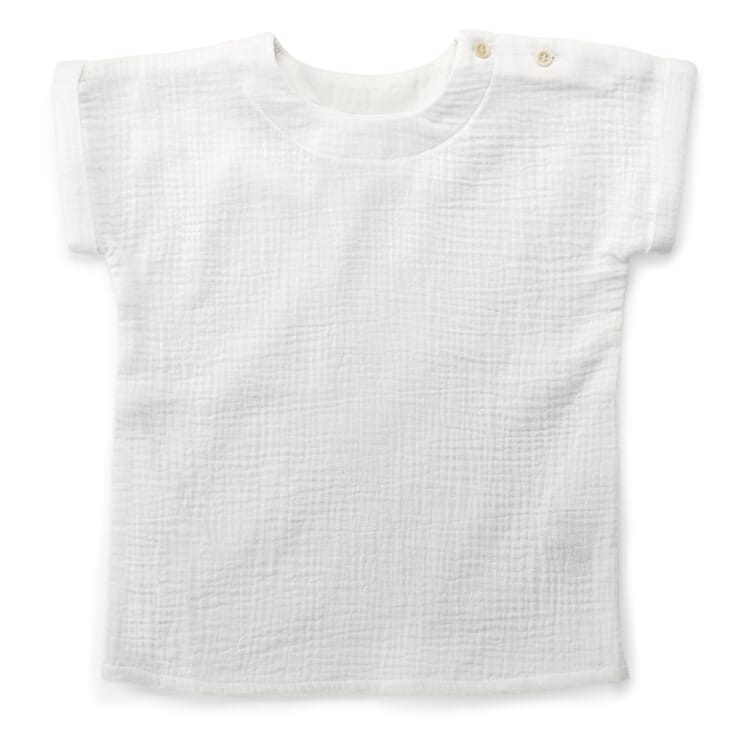 Kinder-T-Shirt Musselin, Weiß