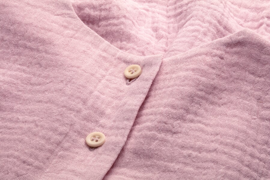 Children’s Muslin Dress Rosé, close-up