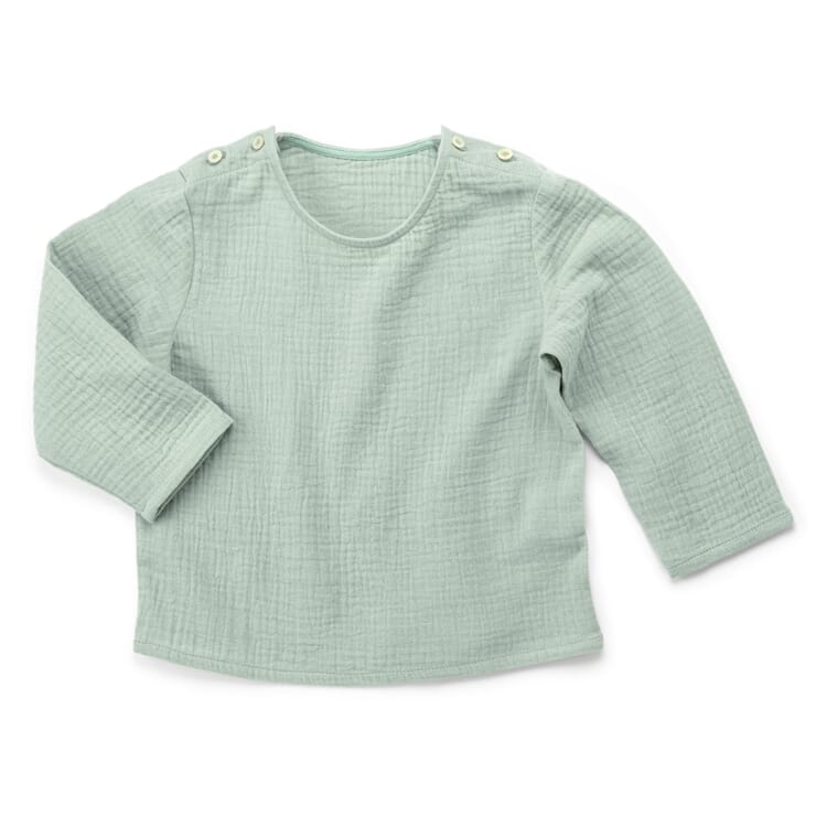 Pyjama's in mousseline voor kinderen, Groen grijs