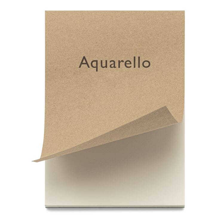 Acuarela y bloc de dibujo papel de algodón, 17 × 24 cm