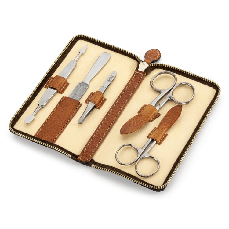 Manicure-etui i bull-læder