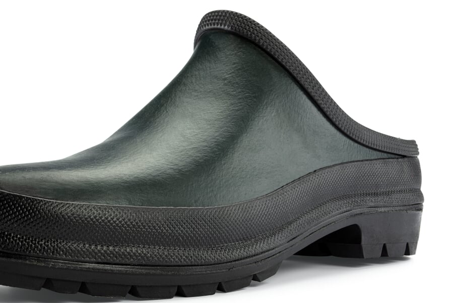 Unisex-Gartenclog Dunkelgrün, Detailsicht