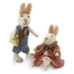 Påskehare-dukker i filt