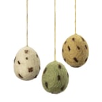 Easter eggs dotted felt