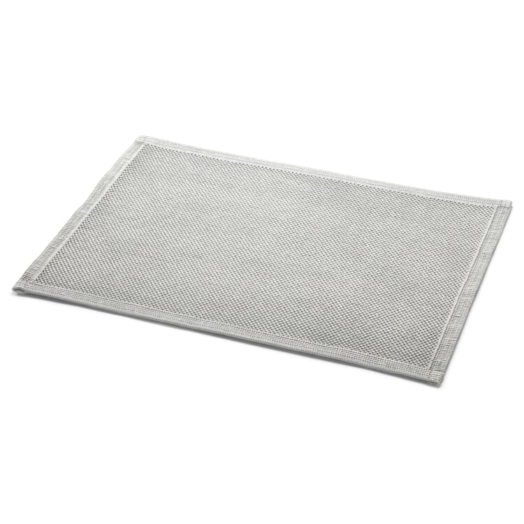 Tapis de bain perlé, Gris clair