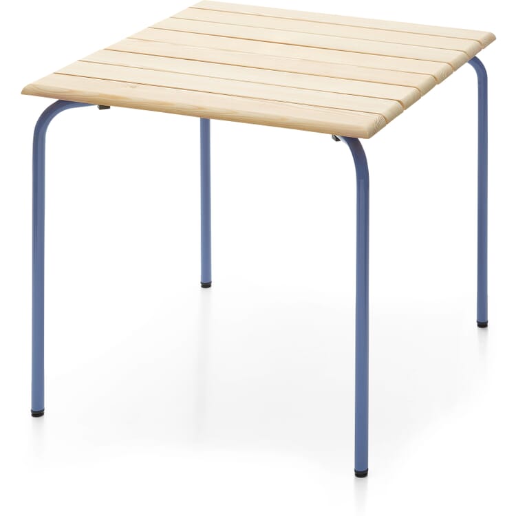Table Estoril, bois, RAL5014 Bleu pigeon