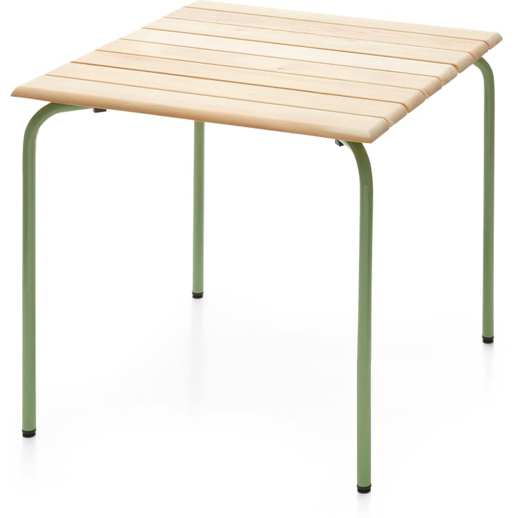 Mesa Estoril, madera, RAL 6021 Verde pálido