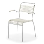 Chaise avec accoudoirs Säntis, galvanisée à chaud Blanc