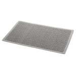 Alfombrilla de baño con estructura de nido de abeja Gris 50 × 75 cm
