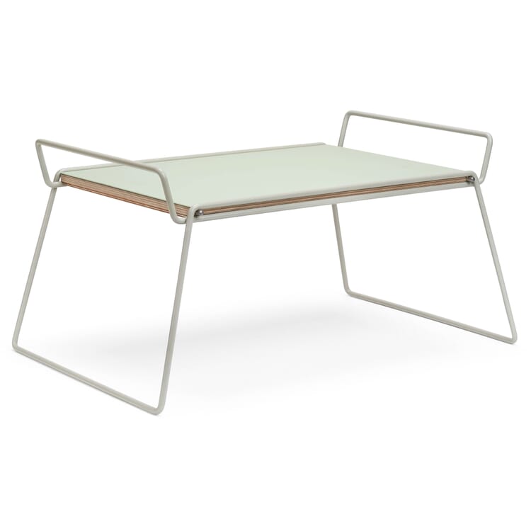 Tray and Table Bloch, Pebble Grey RAL 7032-Mint Green