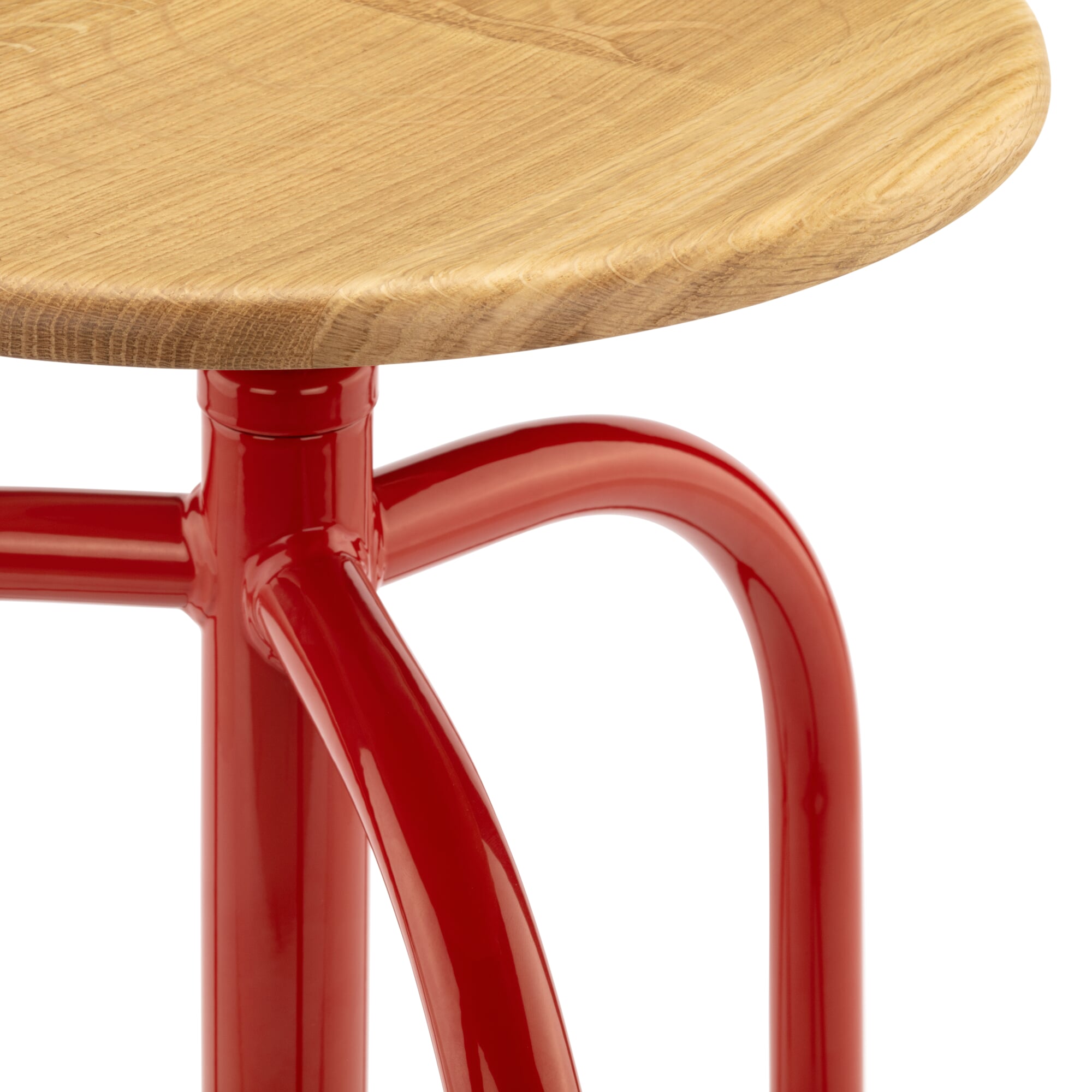 Stool 201-M, RAL 3000 Flame red | Manufactum