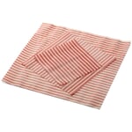 Vegan oilcloth (3 pieces) Red striped