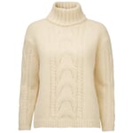 Ladies turtleneck sweater White