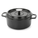 Asador de hierro fundido esmaltado redondo 2,5 litros