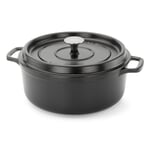 Stegeso i støbejern, emaljeret, rund 5,0 liter