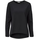 Jersey de punto de algodón para mujer Negro