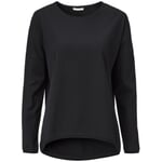 Pull-over tricoté en coton pour femme Noir