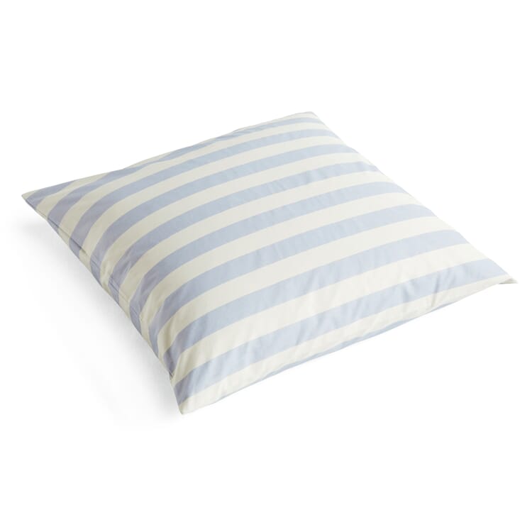 Été pillowcase, Light blue / White