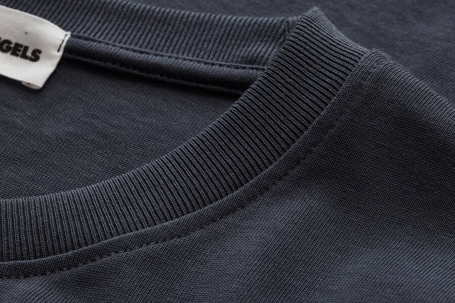 Herren T-Shirt Baumwolle Dunkelblau, Detailsicht