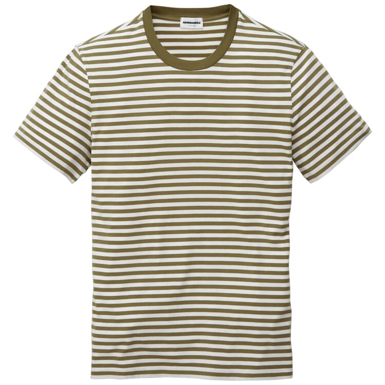 Men striped shirt, Olive White