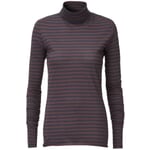 Ladies' underwear turtleneck striped Brown Blue