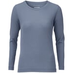 Damen-Rippenshirt Mittelblau