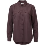 Ladies shirt jacket Aubergine