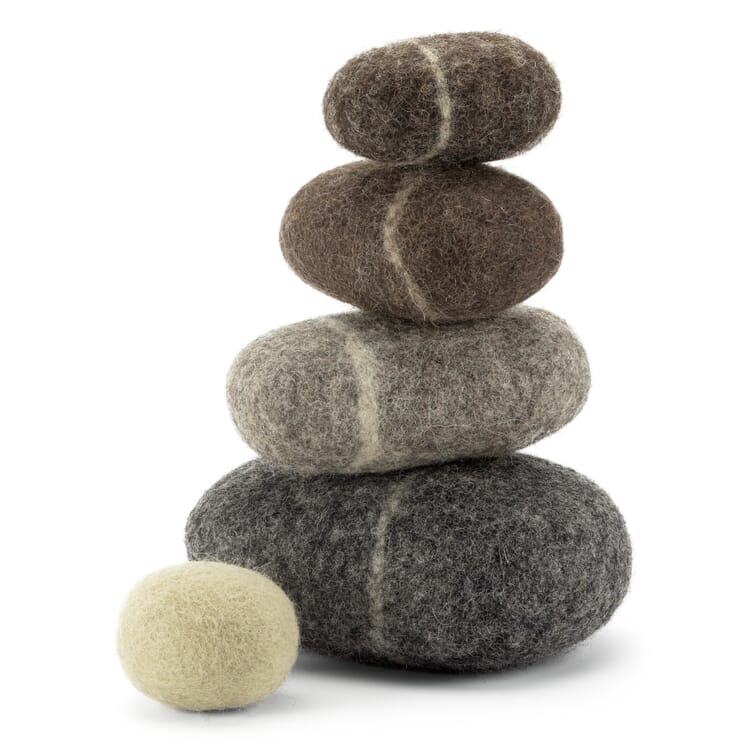 Balancing game felt stones, Gray