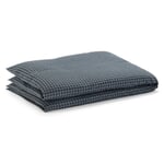 Housse de couette flanelle à carreaux tissés Bleu 155 × 220 cm